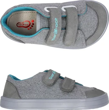 Chlapecké tenisky Tenisky plátěnky 3F Cross Denver 4BC29/16 bar3foot super flexi šedé barefoot velikost: 30