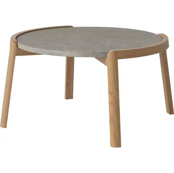 Konferenční stolek Bolia Konferenční stolek Mix Ø65, oiled oak/grigio bottarga marble
