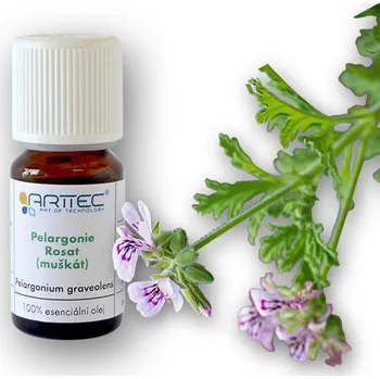 Vonný olej ARTTEC přírodní vonný olej Geranium (Pelargonie) bio Egypt 10 ml NAT00030
