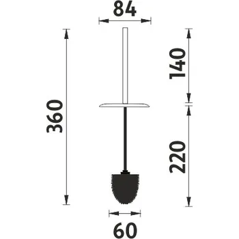 WC štětka Nimco Náhradní WC kartáč 1178W-26