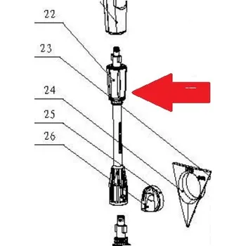 Příslušenství pro vysokotlaký čistič Riwall REPW120-22 prodloužení trysky