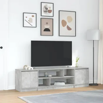 Televizní stolek vidaXL TV skříňka betonově šedá 188,5x41x50 cm kompozitní dřevo