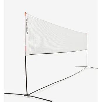 Badmintonová síť DECATHLON Síť na badminton/tenis/pickleball Speednet V2 5 m BÍLÁ|ČERNÁ