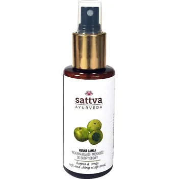 Vlasová regenerace SATTVA_Soft And Shiny Scalp Tonic lesk a hebkost pokožky hlavy Henna &amp; Amla 100ml