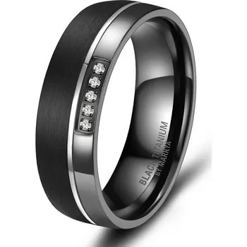 Prsten MARRYA® Dámský snubní prsten BLACK TITANIUM - velikost 49 - BT-07D-49