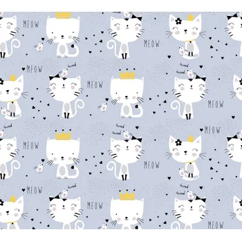 Tapeta 38131-1 A.S. Création dětská vliesová tapeta na zeď Little Love 2026 kočičky, velikost 10,05 m x 53 cm