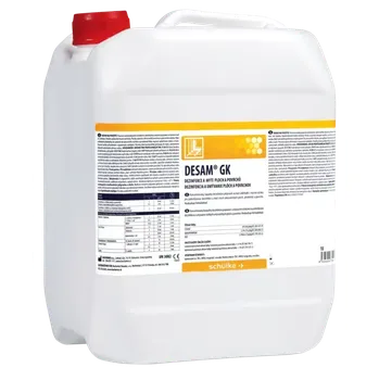 Dezinfekce schülke desam GK, 50kg (Koncentrovaný kapalný dezinfekční přípravek na bázi aldehydů a KAS, určený pro jednofázovou dezinfekci a mytí všech omyvatelných a povrchů.)
