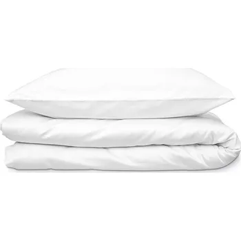 Povlečení Klinmam bavlněné povlečení, barva bílá, 140x220 cm + 70x90 cm