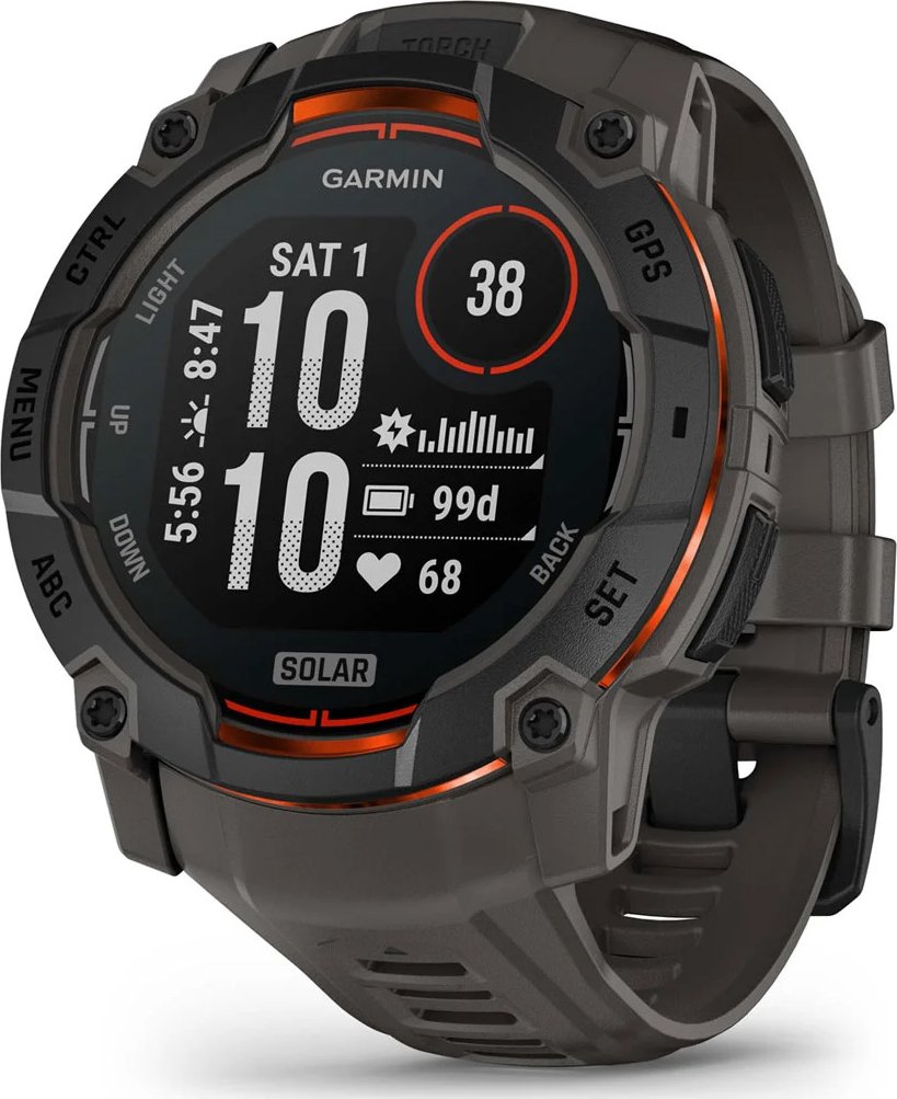 Garmin Instinct 3 Solar 50 mm Black s charcoal páskem Black s charcoal páskem + dárek