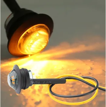 Autožárovka LED poziční obrysové kulaté světlo 12/24V 3SMD, oranžové