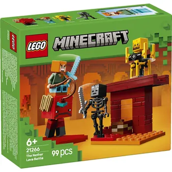LEGO Minecraft 21266 Lávová bitva v Netheru Stavebnice LEGO LEGO Minecraft 21266 Lávová bitva v Netheru