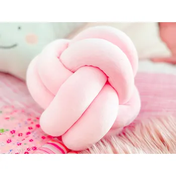 Dekorativní polštářek Dekorační polštář růžový uzel 20 x 20 cm příslušenství obývací pokoj ložnice Beliani