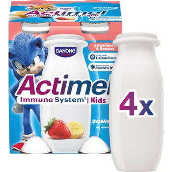 Actimel Kids Probiotický jogurtový nápoj s vitamíny 4x 100 g jahoda/banán