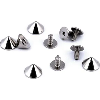 Ozdobný šroubovací hrot / nýt / nožičky na kabelky Ø9,5 mm, barva 1 nikl