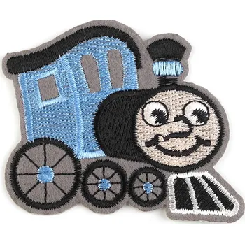 Nažehlovačka lokomotiva, malé, 2 modrá světlá