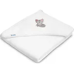 Dětská froté osuška s kapucí 100x100 cm - Vlk bílý