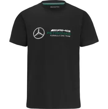 Triko Mercedes Men F1 FW Large Logo T-Shirt Black XS