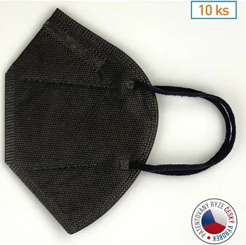 respirátor Respirátor NANO M.ON Jednorázový nanovlákenný respirátor FFP2 NR černý 10ks
