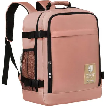 Peterson Růžový prostorný cestovní batoh s USB portem PTN APP Velikost: ONE SIZE