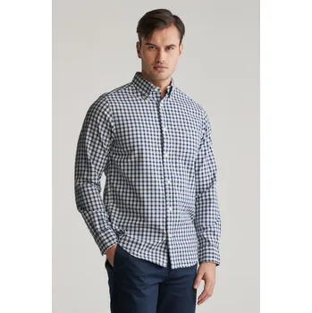 Pánská košile KOŠILE GANT REG ARCHIVE OXFORD CHECK SHIRT DEEP BLUE