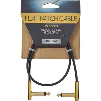 RockBoard Flat Patch Cable Gold 45 cm Lomený - Lomený Patch kabel