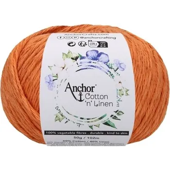 Příze Anchor Cotton 'n' Linen 00011 Ginger Háčkovací příze