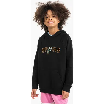 Dámská mikina TARMAK Dětská mikina s kapucí 900 NBA San Antonio Spurs 8 LET VÍCEBAREVNÁ|ČERNÁ