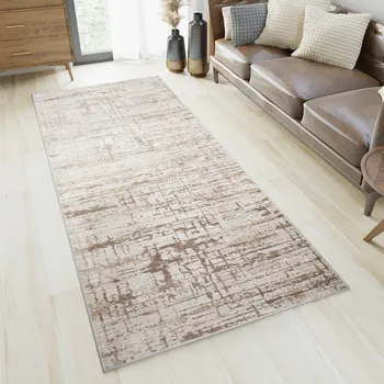 Koberec Běhoun na míru Portland - abstrakt 18 - béžový Rozměr koberce: 70 cm