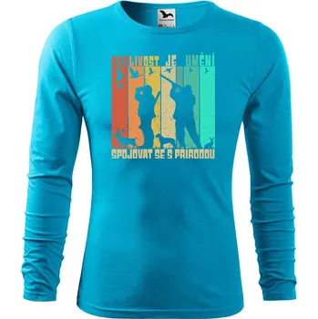 DOBRÝ TRIKO Pánské bavlněné triko Myslivost Velikost: 2XL, Barva: Tyrkysová