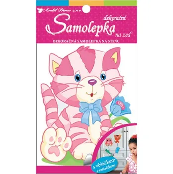 Samolepící dekorace Samolepky na zeď kočka-věšáček 13x10cm