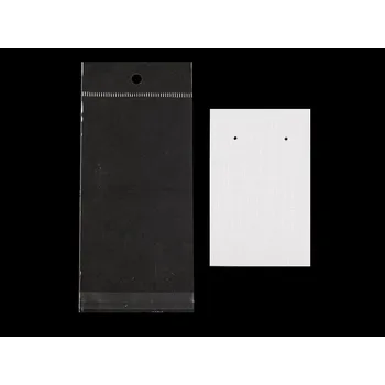 Karta na náušnice se sáčkem s eurozávěsem 5x8 cm