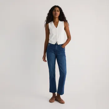 Dámské džíny Reserved - Mini zvonové džíny - tmavomodrá - YT197-59J - YT197-59J-44