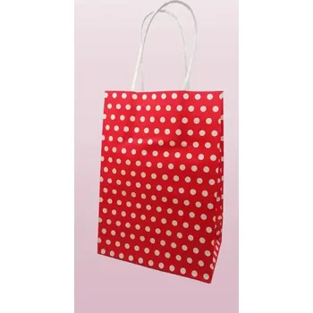 Dárková taška Dárková taška papírová červená 17x12x7 cm (vhodná k Valentýnu)
