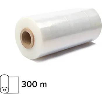 Obalový materiál Ruční stretch fólie TRANSPARENT 25cm - 300m - 23my / 250mm (23my / 300m)