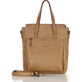 Kabelka MARCO MAZZINI béžová kožená shopper taška (R305c) Velikost: ONE SIZE