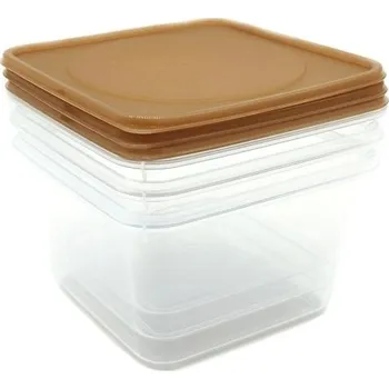 Dóza na potraviny JAHU Dóza na potraviny 3491-850ml- 3ks-Hnědá-Plast