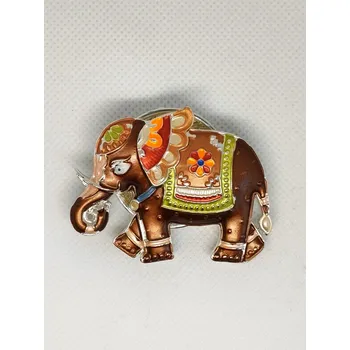 Brož Magnetická brož - Slon hnědý