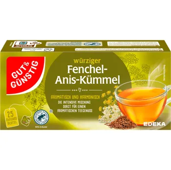 Čaj G&G čaj fenyklu, anýzu a kmínu 25 ks, 50 g - originál z Německa