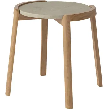Konzolový stolek Bolia Odkládací stolek Mix Ø46, oiled oak/jura grey marble