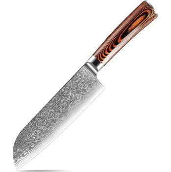 Kuchyňský nůž 7" nůž Santoku damašková ocel