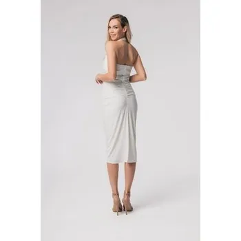 Dámské šaty Aurora Koktejlové šaty Layla Bílá Feminine Fit M_L