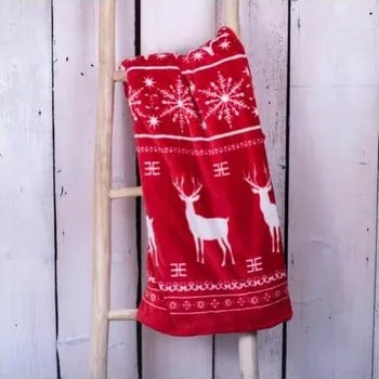 deka JAHU Deka mikroplyš 150x200cm - Červená Vločka