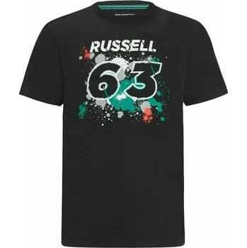 Pánské tričko Triko Mercedes Men F1 FW George #63 T-Shirt Black M