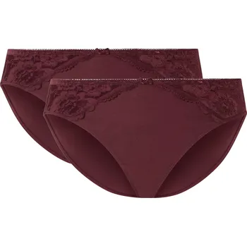 Kalhotky esmara® Dámské kalhotky s krajkou, 2 kusy (červená, XL(48/50))