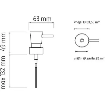 WC štětka Nimco Náhradní díly Náhradní pumpička 1028T-10