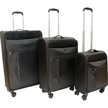 BORDERLINE Sada 3 textilních kufrů JB 2068 Barva: Černá