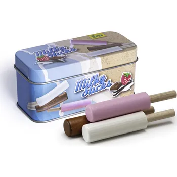 Dřevěná hračka Erzi - Německo Nanuky Milky Sticks v plechové dóze