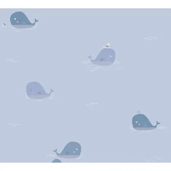 Tapeta 38144-1 A.S. Création dětská vliesová tapeta na zeď Little Love 2026 velryby, velikost 10,05 m x 53 cm