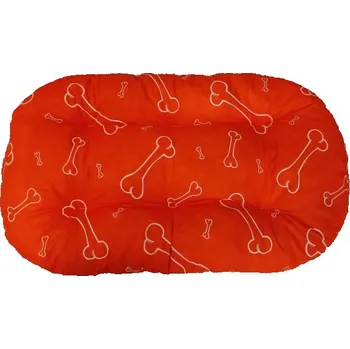 Pelíšek pro psa Polštář pro domácí mazlíčky - oranžová kost - 70 x 40 cm