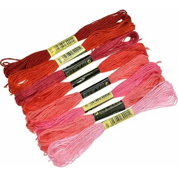 Příze Alma TH013-C5 Pink 8 m Vyšívací příze